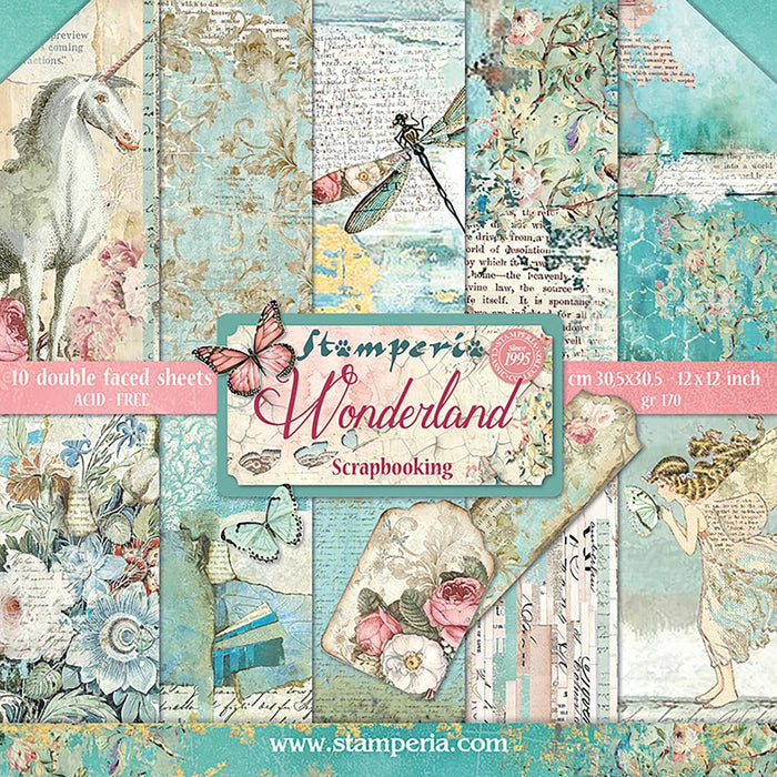 Stamperia- Double-Sided Paper Pad 12"X12" 10/Pkg Wonderland