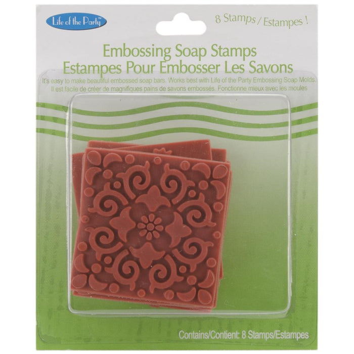 Life Of The Party - Soap Embossing Stamp Assortment 8/Pkg - Square