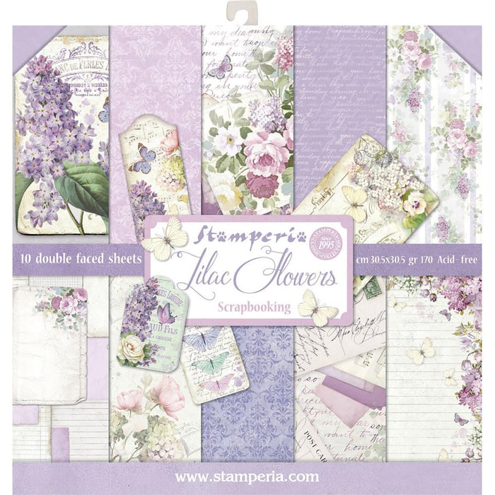Stamperia - Double-Sided Paper Pad 12"X12" 10/Pkg Lilac