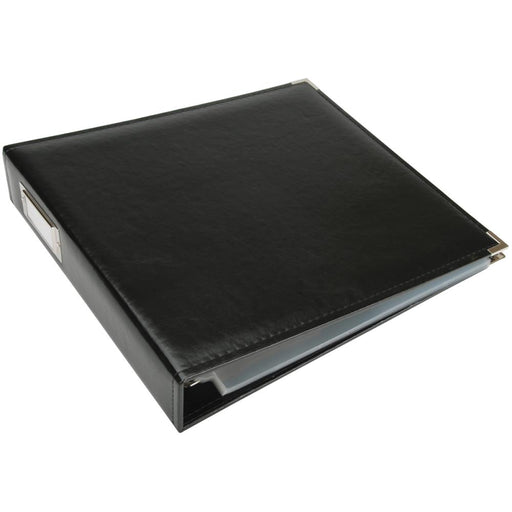 We R Classic Leather D-Ring Album 12"X12"-BLACK