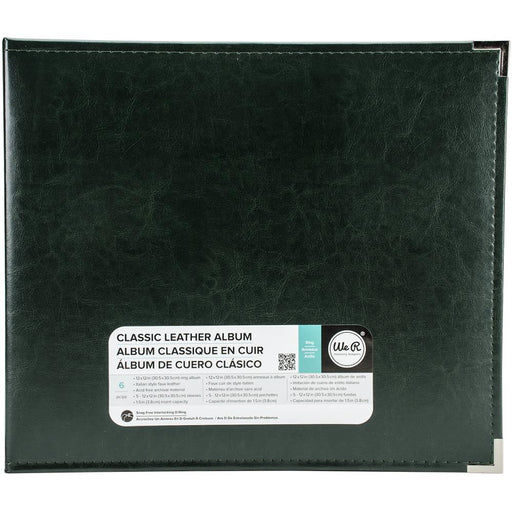 We R Memory Keepers - 12" x 12" Classic D-Ring Leather Album - Forest Green