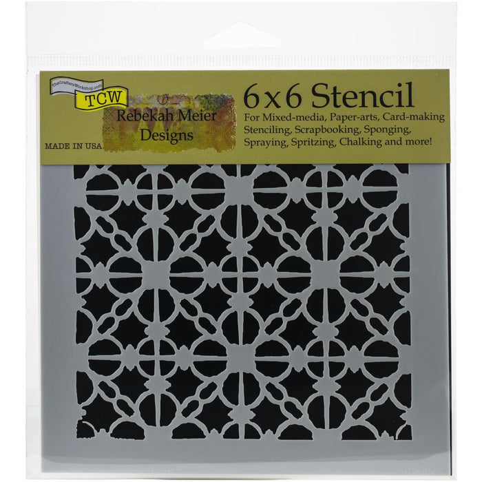 The Crafter's Workshop - Stencil-Template 6"X6" - Linked Tiles