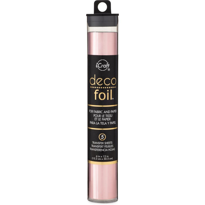 Thermoweb - iCraft Deco Foil Transfer Sheets 6"X12" 5/Pkg - Pink Quartz