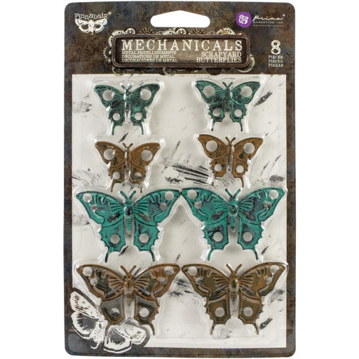 Prima Marketing - Finnabair Mechanicals Metal Embellishments - Scrapyard Butterflies