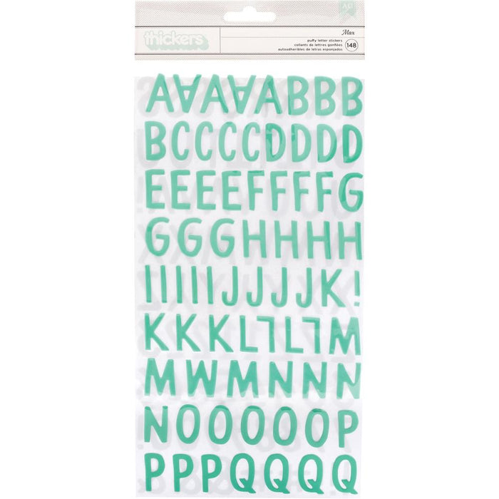 American Crafts - Peek-A-Boo You - Thickers Stickers 5.5"x11" 154/Pkg - Alpha/Puffy - Boy