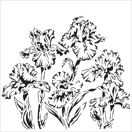 The Crafter's Workshop - Stencil-Template 6"X6" - Irises