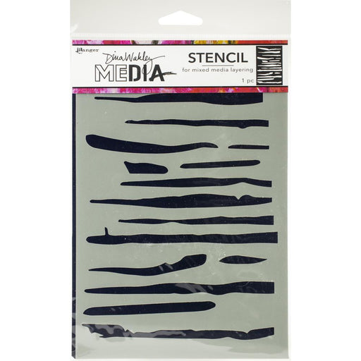 Dina Wakley Media Stencils 9"X6"-Lines-STENCIL