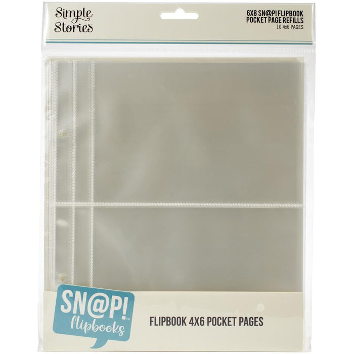 Simple Stories Sn@p! Pocket Pages For 6"X8" Flipbooks 10/Pkg