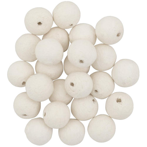 Lia Griffith - Cotton Spun Paper Balls - 15mm 24/Pkg - White