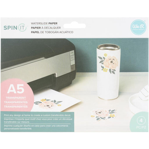 We R Memory Keepers - Spin It - Water Slide Paper 8.5"x5.5" - Clear
