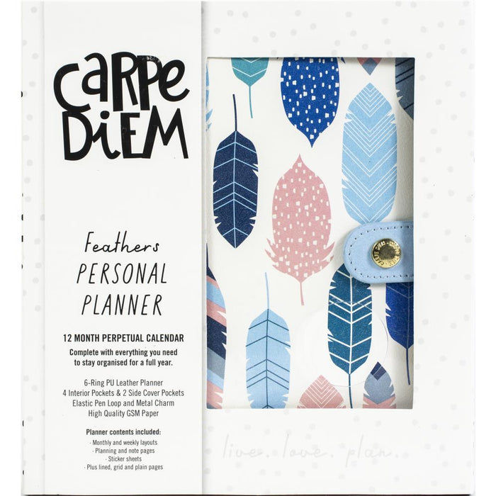 Carpe Diem - Personal Planner - Feathers
