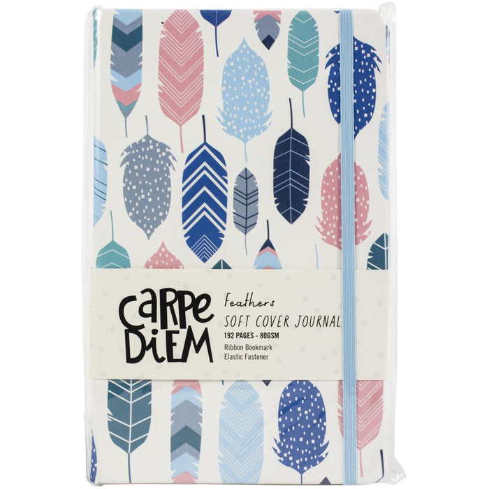 Carpe Diem - Softcover Journal 96/Sheets - Feathers