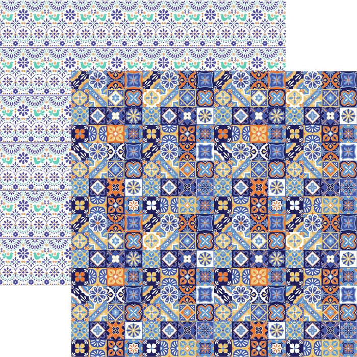 Reminisce - 12" x 12" Scrapbook Paper - Mexico Talavera