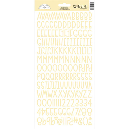 Doodlebug - Sunshine Cardstock Alpha Stickers 6"x13" - Bumblebee
