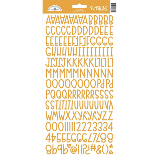 Doodlebug - Sunshine Cardstock Alpha Stickers 6"x13" - Tangerine