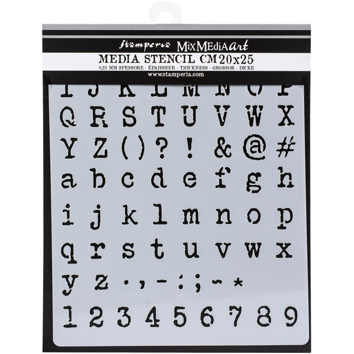 Stamperia Stencil 7.87"X9.84"-Alphabet & Numbers