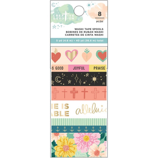 American Crafts - Creative Devotion Draw Near Washi Tape 8/Pkg - W/Matte Gold Foil Accents