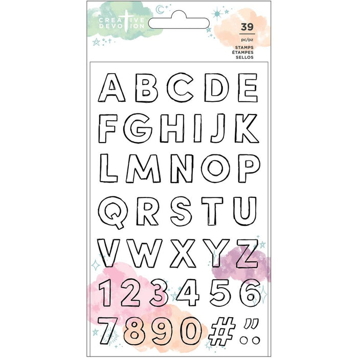 American Crafts - Creative Devotion Draw Near Clear Stamps 39/Pkg - Alphabet