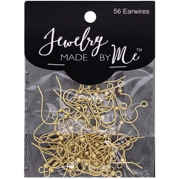 Jewelry Made By Me - Earwire Fish Hook 56/Pkg - Gold