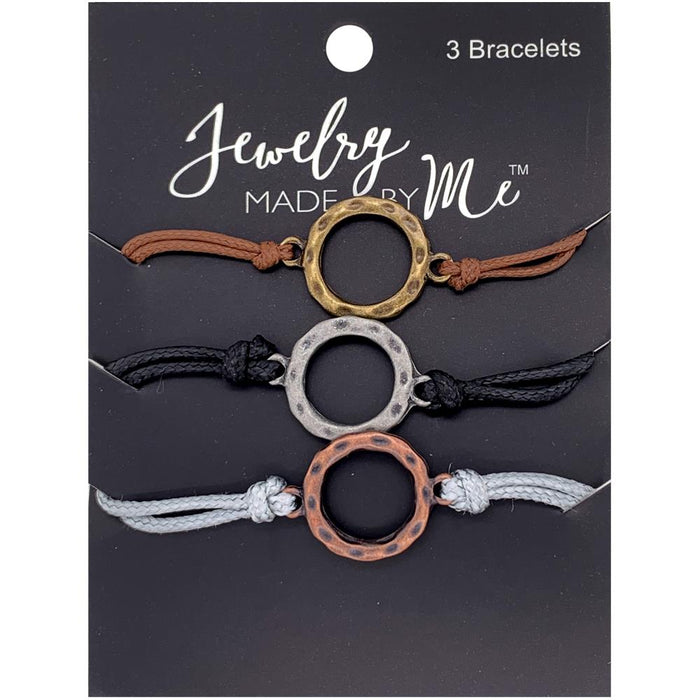 Jewelry Made By Me - Leather Bracelets 3/Pkg - Oval