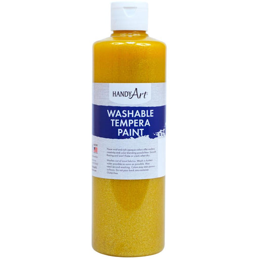 Handy Art - Glitter Washable Tempera Paint - 473ml - Yellow