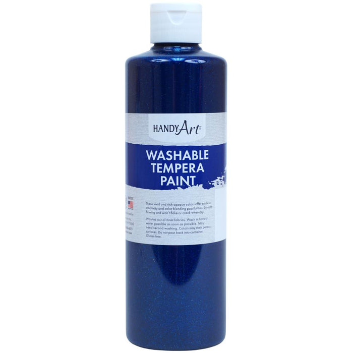 Handy Art - Glitter Washable Tempera Paint - 473ml - Blue