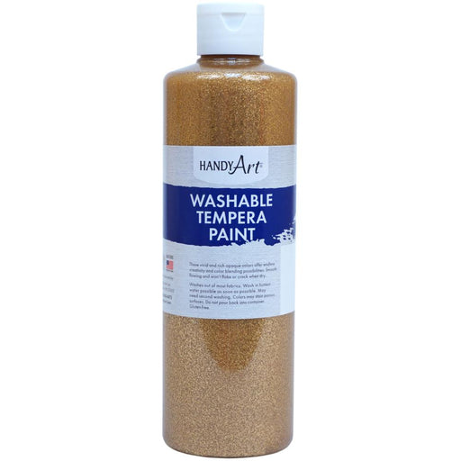 Handy Art - Glitter Washable Tempera Paint - 473ml - Gold