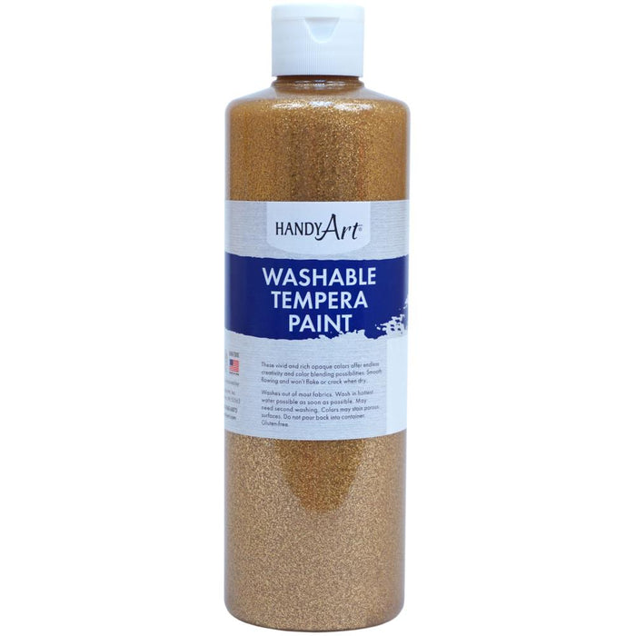 Handy Art - Glitter Washable Tempera Paint - 473ml - Gold