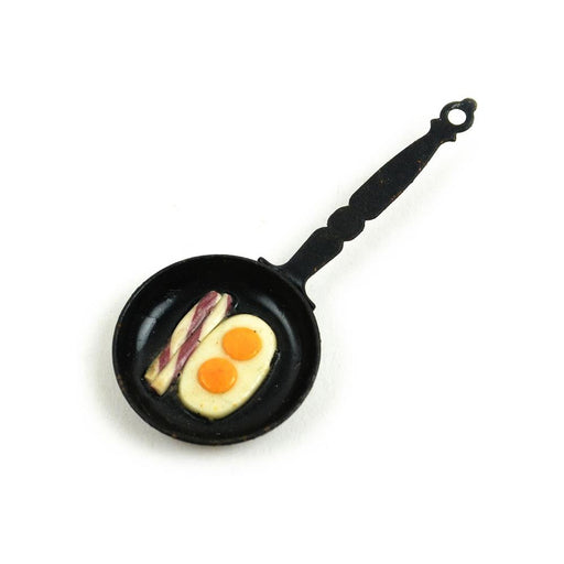 Midwest Design - Touch Of Nature Wee Creations Miniature 2.5" - Pan Of Eggs And Bacon