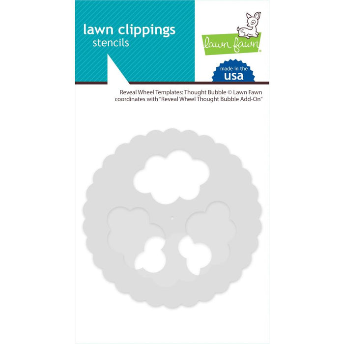 Lawn Fawn - Clippings Stencils - Reveal Wheel - Thought Bubble