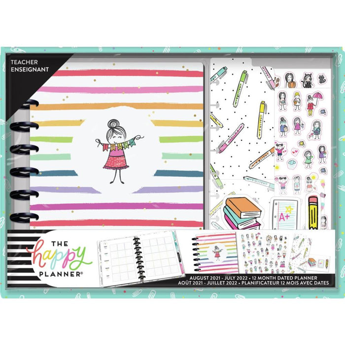 Me & My Big Ideas - Happy Planner 12 Month Dated Classic Teacher Planner Kit