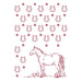 Stamperia - Stencil G 8.27"x11.69" - Horseshoes - Romantic Horses