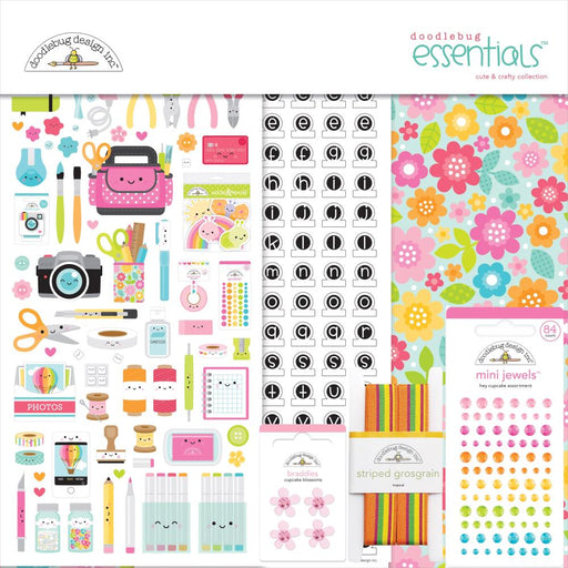 Doodlebug - 12" x 12" Essentials Page Kit - Cute & Crafty