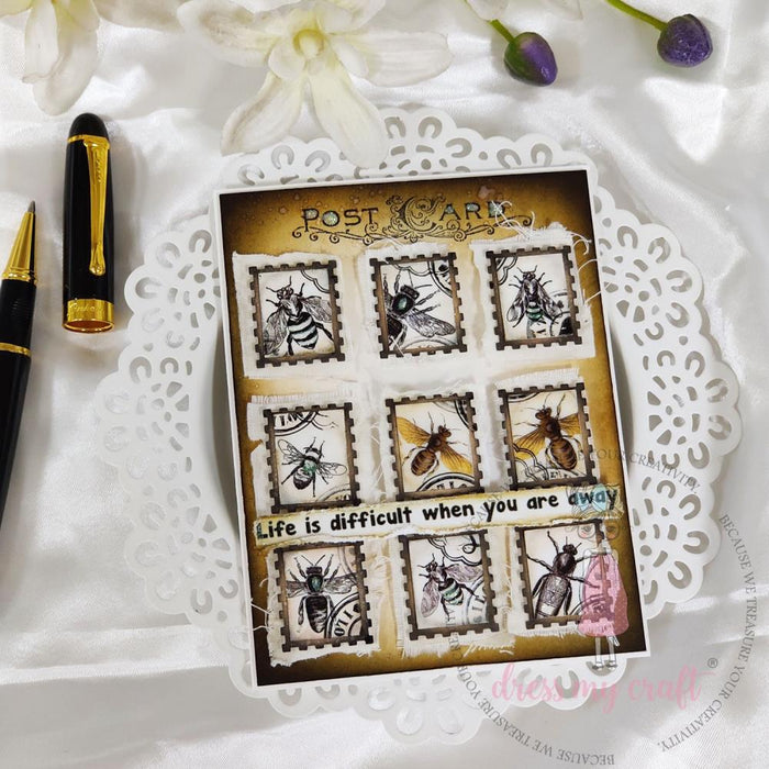 Dress My Craft Paper Punch- Post card Ticket