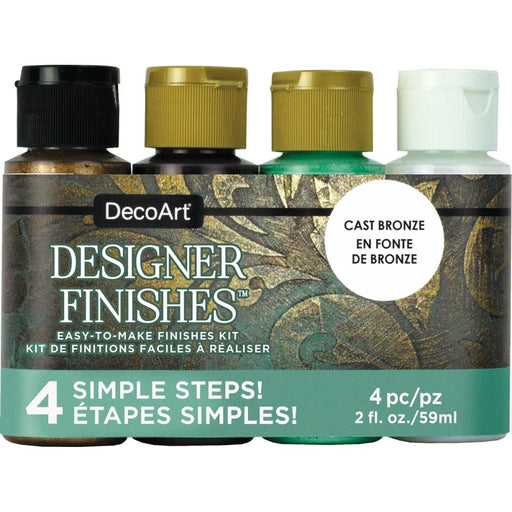 DecoArt - Designer Finishes Paint Pack 4/Pkg - Cast Bronze