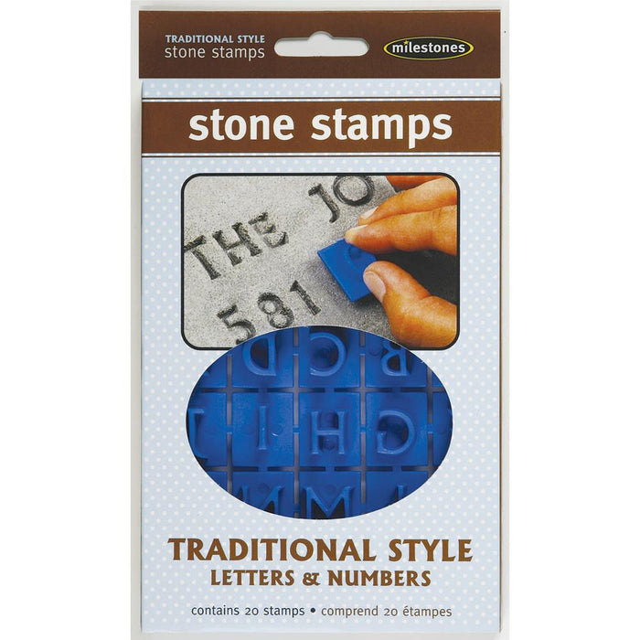 Milestones - Stone Stamps - Traditional Style Letters & Numbers