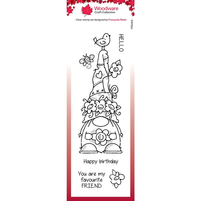 Creative Expressions - Woodware Clear Stamps 8"x2.6" - Singles Floral Hat