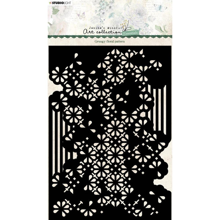 Studio Light - Stencil - Grungy Floral Pattern