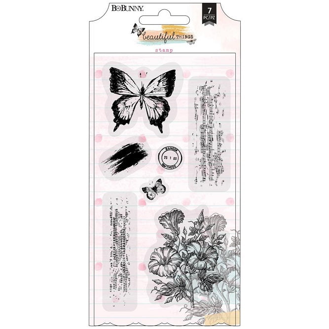 BoBunny - Essentials Stamps - Beautiful Things - 7 Piece