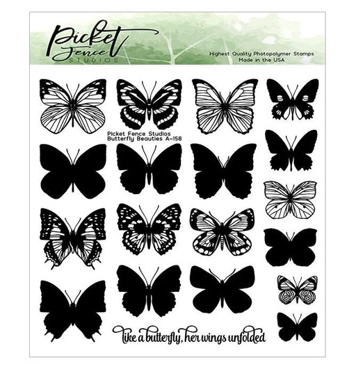 Picket Fence Studios - 6"x6" Stamp Set - Butterfly Beauties