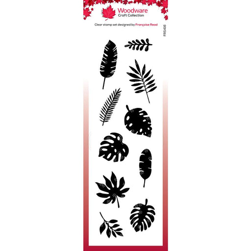 Creative Expressions - Woodware Clear Stamps 8"x2.6" - Singles House Plant Leaves