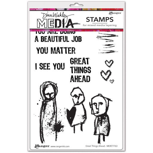 Dina Wakley - Media Cling Stamps 6"x9" - Great Things Ahead