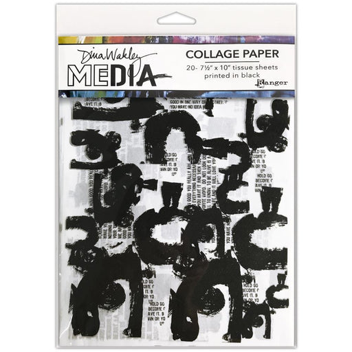 Ranger - Dina Wakley Media - Collage Tissue Paper 7.5"x10" 20/Pkg - Painted Marks