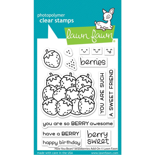 Lawn Fawn - Clear Stamps - How You Bean? Strawberries Add-On