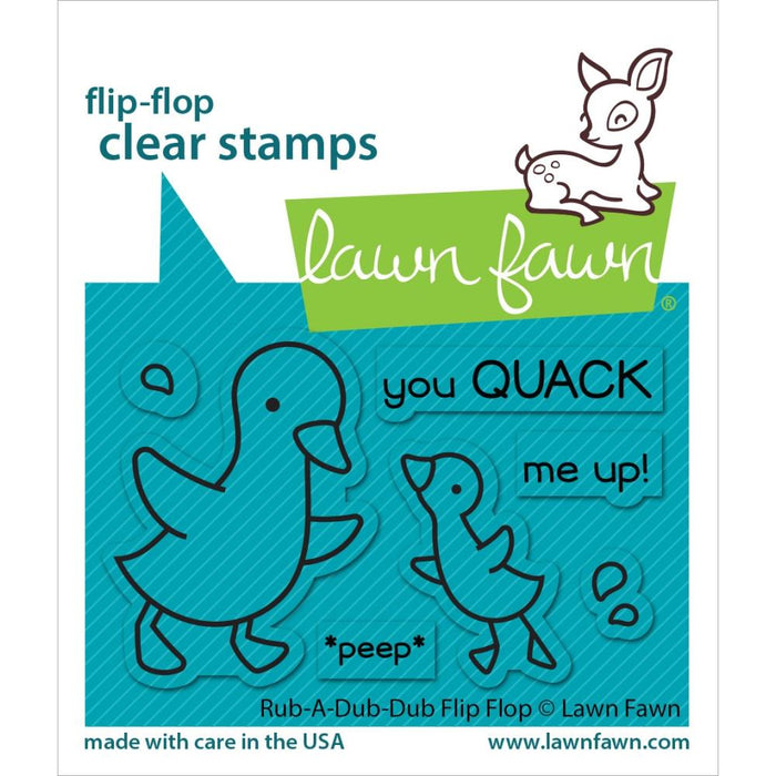 Lawn Fawn - Clear Stamps - Rub-A-Dub-Dub Flip-Flop