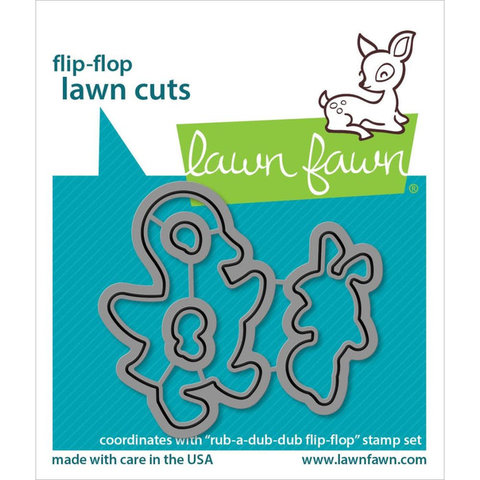 Lawn Fawn - Custom Craft Die - Rub-A-Dub-Dub Flip-Flop