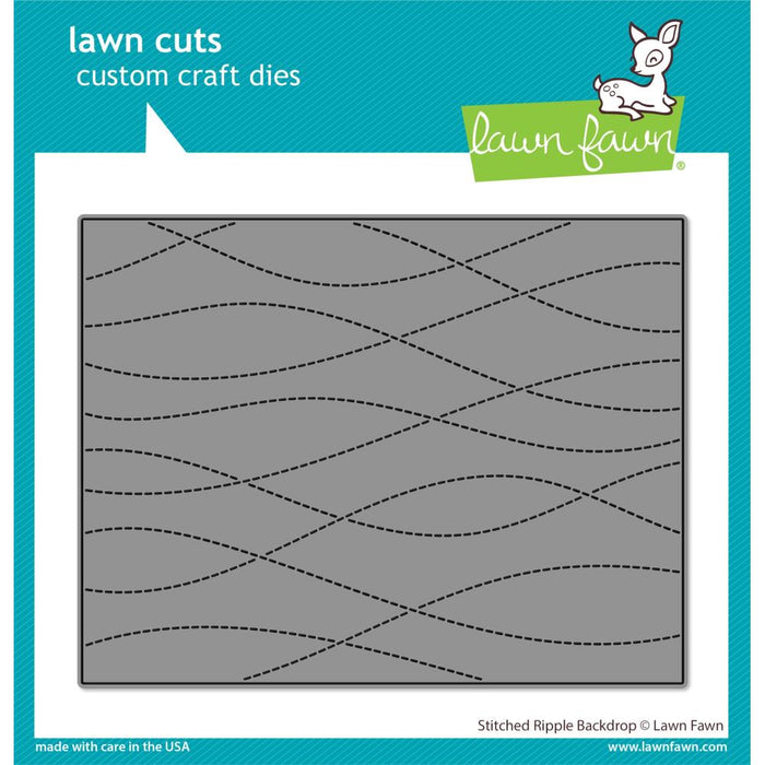 Lawn Fawn - Custom Craft Die - Stitched Ripple Backdrop