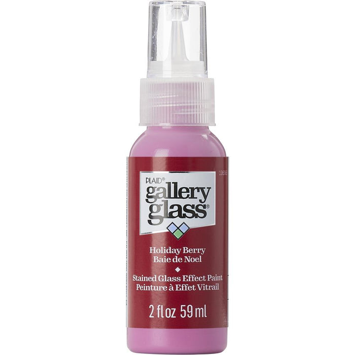 FolkArt Gallery Glass Paint 2oz- Holiday Berry (red)