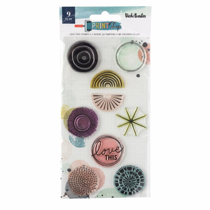 Vicki Boutin Print Shop Clear Stamps 9/Pkg- Love this
