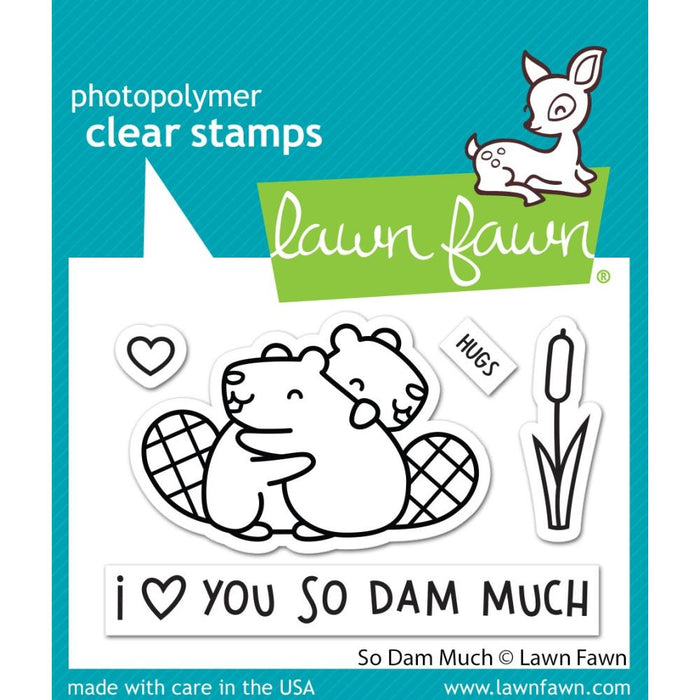 Lawn Fawn Clear Stamps 3"X2"-So Dam Much